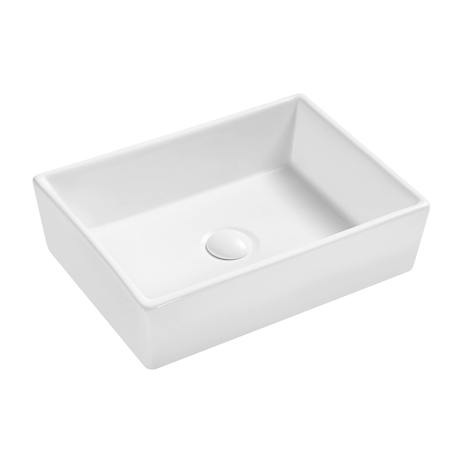 48 厘米白色长方形陶瓷艺术盆MC-2047 18 英寸陶瓷洗手盆